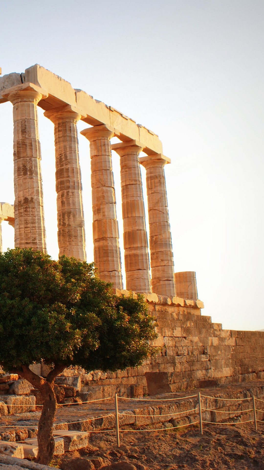 Cape Sounio Temple of Poseidon at sunset, near Renko Royal Villa