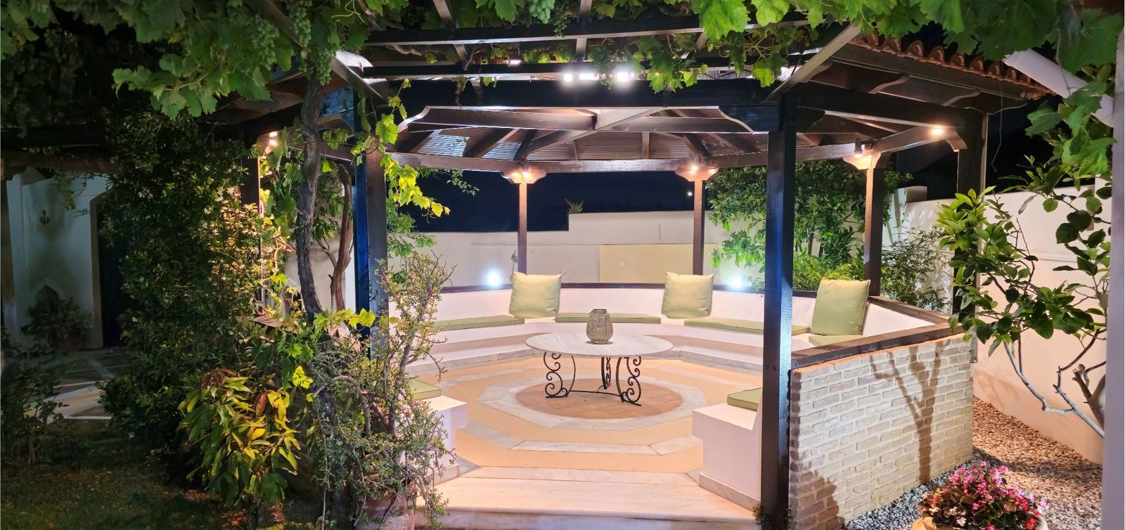 Gazebo at night